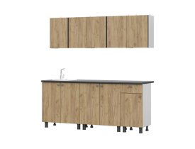 Белый/Дуб Золотой/Чёрный