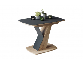 Стекло матовое черный графит / Дуб крафт золотой