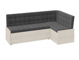 Серый (велюр) / Дуб крафт белый