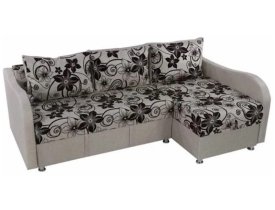 Цветы (флок на рогожке) / Серый (рогожка)