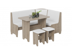 Белый (экокожа) / Дуб Сонома трюфель