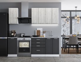 Дуб крафт белый/Графит