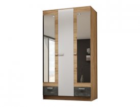 Дуб Вотан / Белый гладкий / Цемент темный