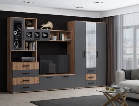 дуб крафт золотой/графит