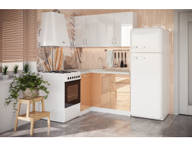 Белый глянец/Кофе с молоком глянец, фрезеровка 